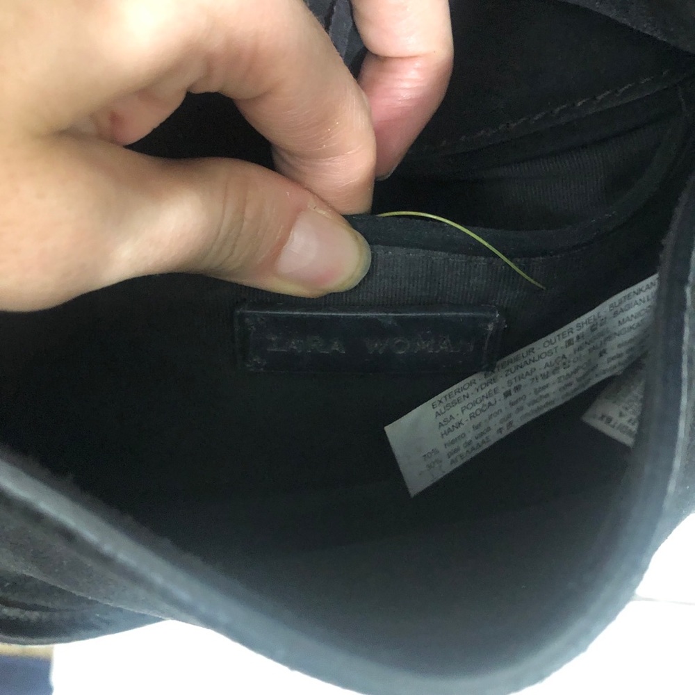 Zara Suede chain crossbody bag black - Picture 10 of 10